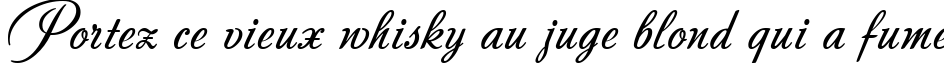 Пример написания шрифтом Andantino script текста на французском