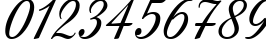 Пример написания цифр шрифтом Andantino script