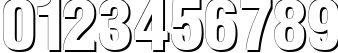 Пример написания цифр шрифтом Anderson Fireball XL5 Shadow
