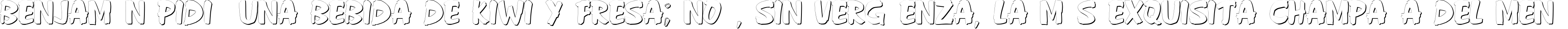 Пример написания шрифтом Anderson Fireball XL5 Shadow текста на испанском