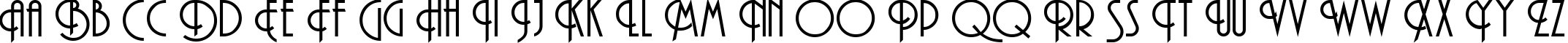 Пример написания английского алфавита шрифтом Andes