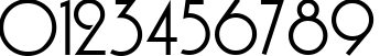Пример написания цифр шрифтом Andes