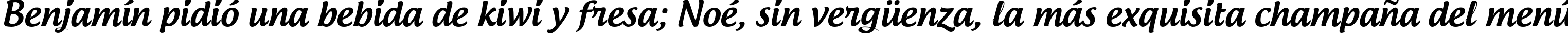 Пример написания шрифтом Androgyne Medium текста на испанском