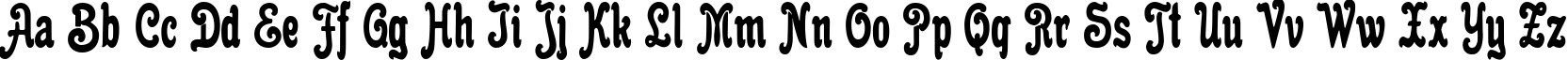 Пример написания английского алфавита шрифтом Anfisa Grotesk