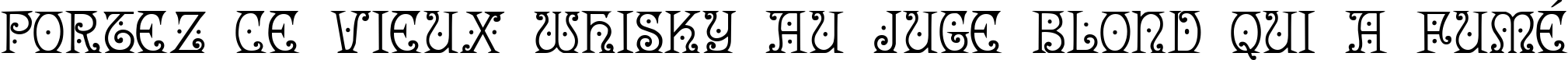Пример написания шрифтом Angel текста на французском