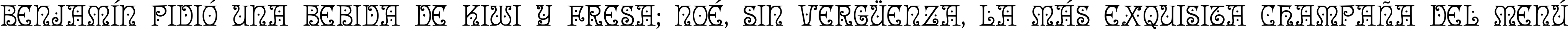 Пример написания шрифтом Angel текста на испанском