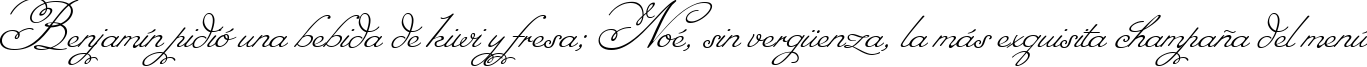 Пример написания шрифтом Angelica текста на испанском