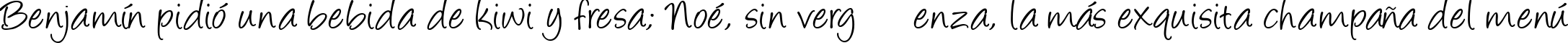 Пример написания шрифтом Angelina текста на испанском