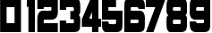 Пример написания цифр шрифтом Anglepoise Lampshade