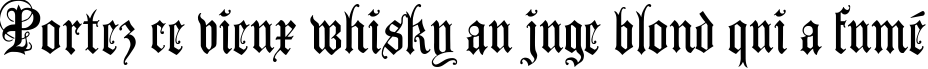 Пример написания шрифтом AnglicanText текста на французском