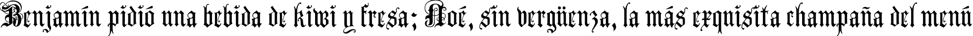 Пример написания шрифтом AnglicanText текста на испанском