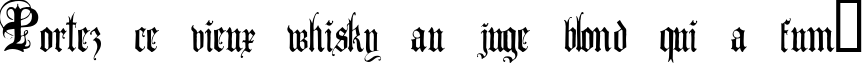 Пример написания шрифтом Anglo Text текста на французском