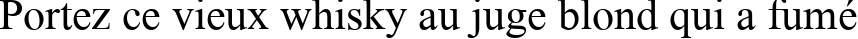 Пример написания шрифтом Angsana New текста на французском