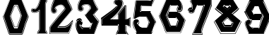 Пример написания цифр шрифтом Angular Inline