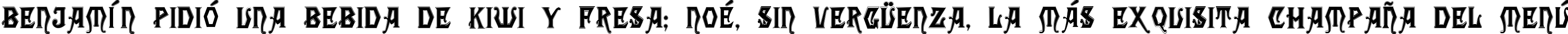 Пример написания шрифтом Angular Inline текста на испанском