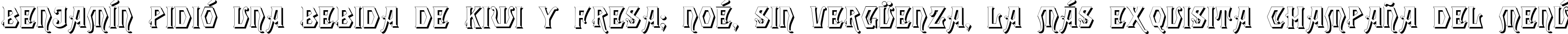Пример написания шрифтом Angular Shadow текста на испанском