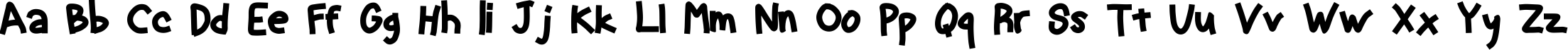 Пример написания английского алфавита шрифтом Animated