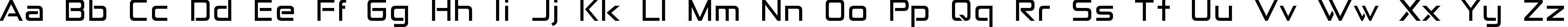 Пример написания английского алфавита шрифтом Anita semi-square