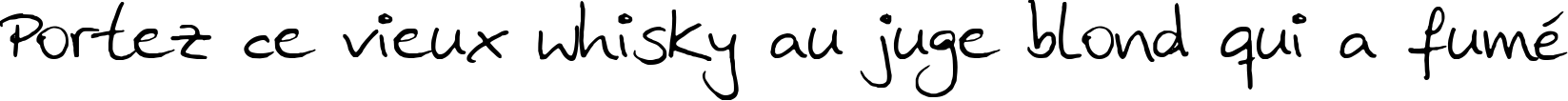 Пример написания шрифтом AnkeHand текста на французском