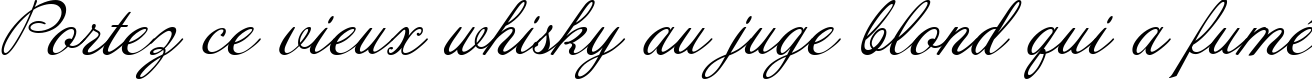 Пример написания шрифтом AnnabelleJF текста на французском