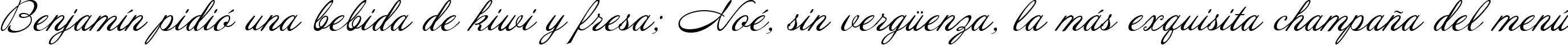 Пример написания шрифтом AnnabelleJF текста на испанском