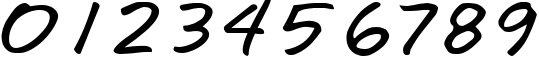 Пример написания цифр шрифтом Annifont