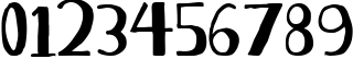 Пример написания цифр шрифтом Antelope H