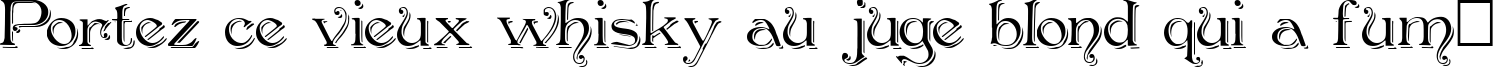 Пример написания шрифтом Antikvar Shadow Roman текста на французском