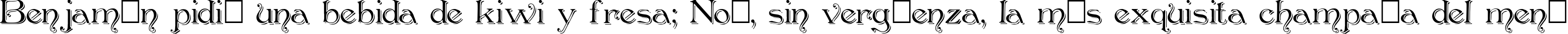 Пример написания шрифтом Antikvar Shadow Roman текста на испанском