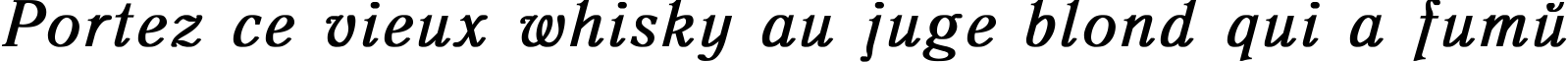 Пример написания шрифтом Antiqua Bold Italic текста на французском