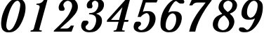 Пример написания цифр шрифтом Antiqua Bold Italic