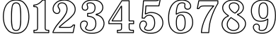 Пример написания цифр шрифтом Antiqua Ho