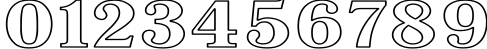 Пример написания цифр шрифтом Antiqua HW