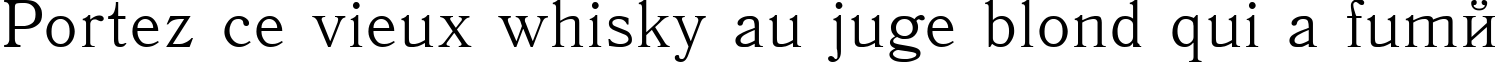 Пример написания шрифтом Antiqua105n текста на французском