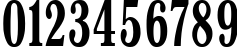 Пример написания цифр шрифтом Antiqua 60B