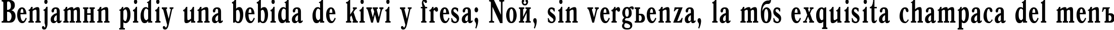Пример написания шрифтом Antiqua Bold65b текста на испанском