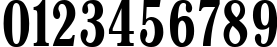 Пример написания цифр шрифтом Antiqua Bold70b