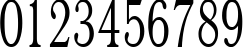 Пример написания цифр шрифтом Antiqua70n
