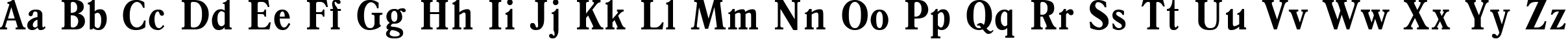 Пример написания английского алфавита шрифтом Antiqua Bold85b