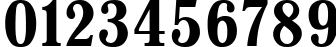 Пример написания цифр шрифтом Antiqua Bold85b