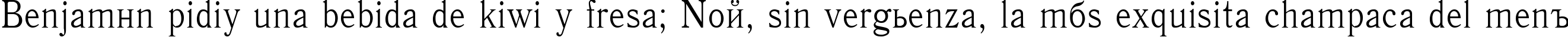 Пример написания шрифтом Antiqua90n текста на испанском