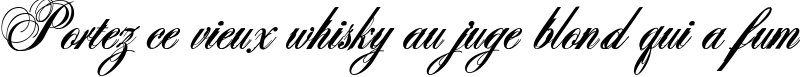 Пример написания шрифтом Antonella script X Bold текста на французском