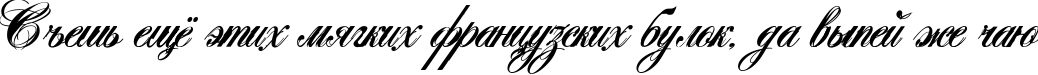 Пример написания шрифтом Antonella script X Bold текста на русском