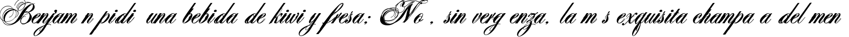 Пример написания шрифтом Antonella script X Bold текста на испанском