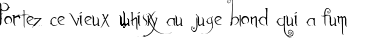 Пример написания шрифтом Anywhere текста на французском