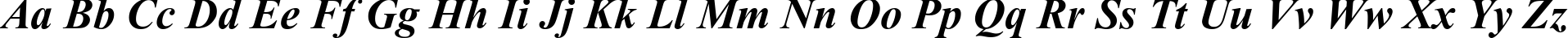 Пример написания английского алфавита шрифтом Aparajita Bold Italic
