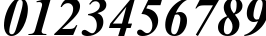 Пример написания цифр шрифтом Aparajita Bold Italic