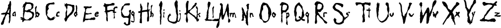 Пример написания английского алфавита шрифтом Apocalypse Now