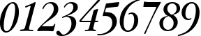 Пример написания цифр шрифтом Apple Garamond Italic