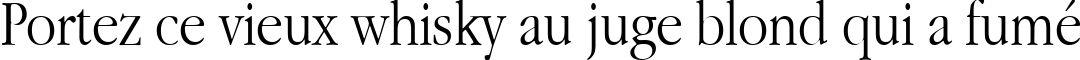 Пример написания шрифтом Apple Garamond Light текста на французском